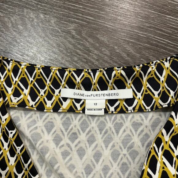 NWOT Diane Von Furstenberg New Julian Two Silk Wrap Dress Snake 3/4 Sleeve Midi - Picture 5 of 16